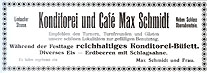 1912 Kaffee Schmidt Anzeige 1912 Kaffee Schmidt Anzeige