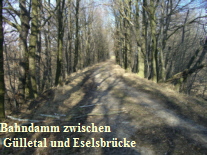 Bahndamm zwischen 








































































 G�lletal und Eselsbr�cke