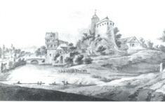 Tuschezeichnung von Adrian Zingg 1770